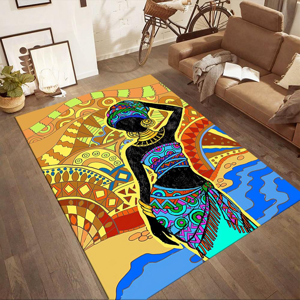 African Dance Celebration Floor Mats for Living Room, Bedroom and Room Decoration Are Suitable for Gifts.