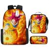 Dragon Ball Backpack Cross-border Trend Backpack Retro School Bag Dragon Ball Cartoon Three-piece Set