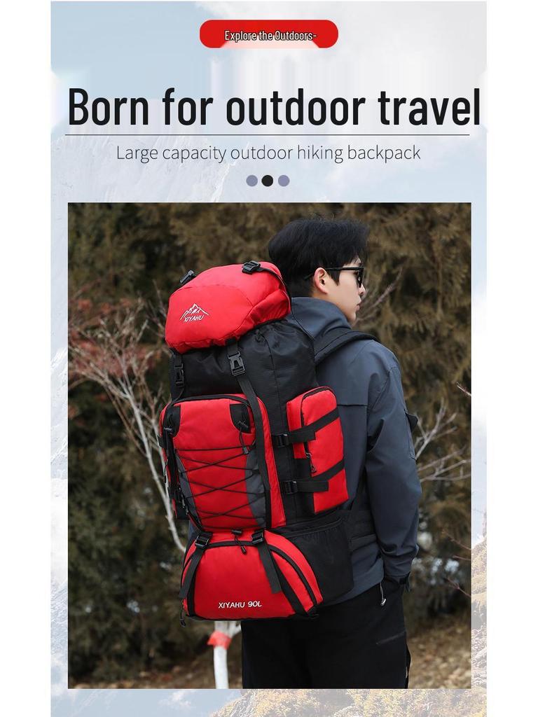 New 90L Lightweight Waterproof Hiking Backpack for Men – Large Capacity, Perfect for Casual Outdoor Adventure, Camping, and Travel.