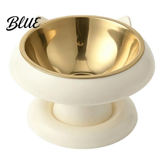 Ergonomic Cat Feeding Station Elevated Pet Bowl Detachable Stainless Steel Inner Raised Water