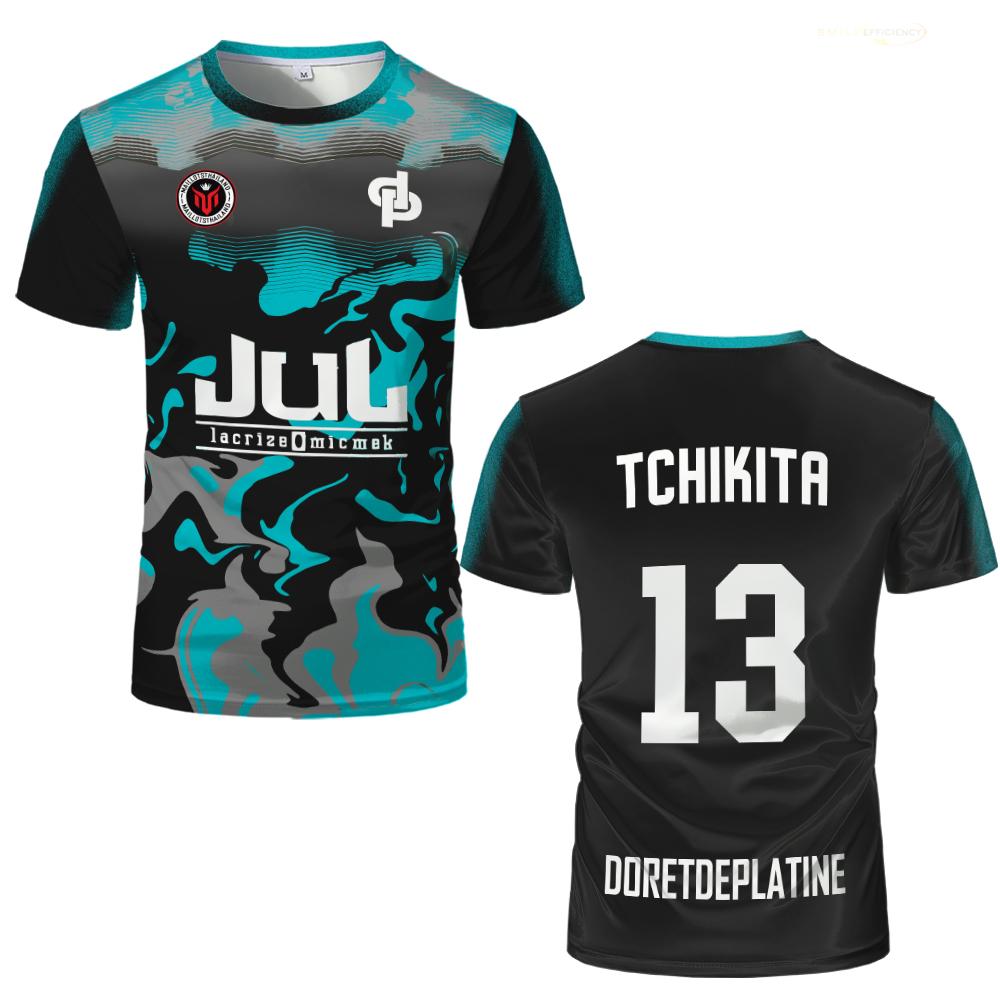 Maglia Estiva JUL Tchikita Youth Traspirante Asciugatura Rapida Allenamento Calcio T-shirt Uomo e Donna Moda Sportiva S