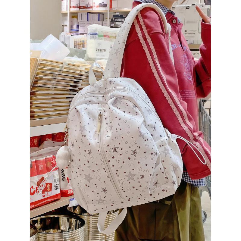 Schoolbag School Bag Student Junior High School High Value ins Niche Large Capacity Korean Edition Lightweight Women's Backpack