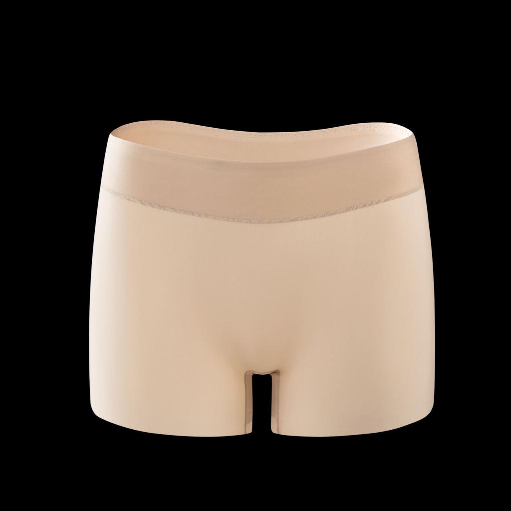 Female Summer Thin Style High Waist Abdominal Ice Silk No Trace Anti Light Flat Angle Briefs