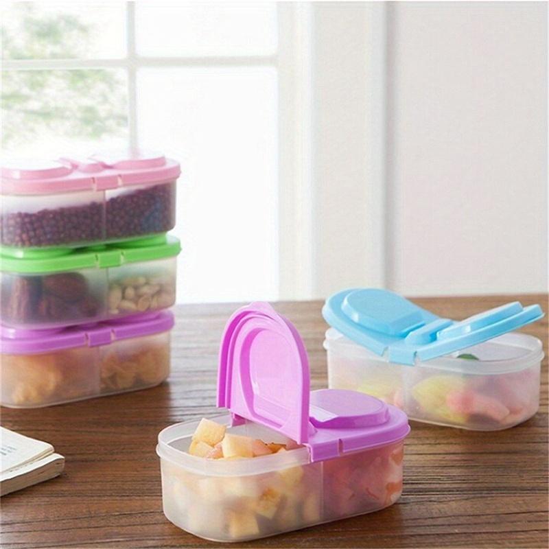 1/4 Stück Luftdichte Frischhaltebox mit Deckel Tragbarer Lebensmittelaufbewahrungsbehälter Kühlschrank-Organizer für Outdoor-Picknick Küchenzubehör