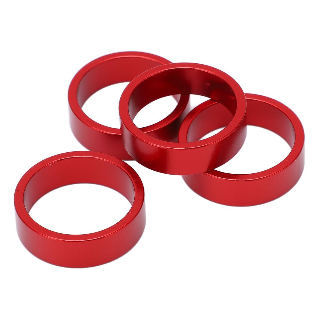 4 Pcs Aluminium Alloy Headset Pad Bike Handlebar Stem Spacers 28.6x10mmCelsius1.13x0.39in for Mountain Bike Road Bike