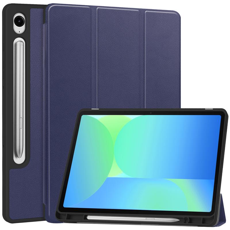 Coque For Samsung Tab S10 FE Case Magnetic PU Leather Fold Smart Cover For Galaxy Tab S9 FE / S10 FE 10.9 Case With Pen Holder