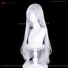 Parrucca Cosplay Frierenn 95cm Argento Bianco Resistente al Calore Capelli Sintetici Per Costumi da Donna Parrucca Cosplay Anime Halloween