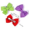 5Pcs/Set Solid Hairpins for Baby Grosgrain Ribbon Bows Hair Clips Boutique Handmade Headwear Girls Baby Hair Accessories