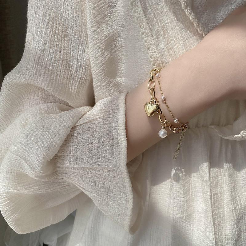 Pearl Bracelets Adjustable Elegant Lightweight Waterproof Rustproof Fashion Jewelry for Women Daily Party Wear Gift