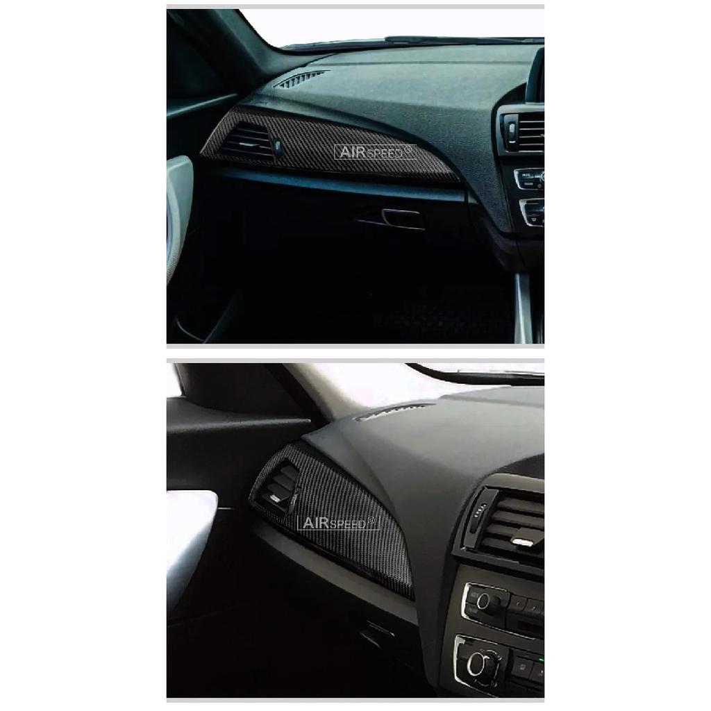 Hard Dry Carbon Fiber For BMW F20 F21 F22 1 2 Series 2012 2013 2014 2015 2016 Car Dashboard Panel Air Outlet Sticker LHD RHD