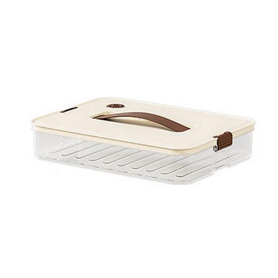 Прозрачный штабелируемый контейнер для хранения пельменей с ручкой, безопасный, без запаха, органайзер для морозильной камеры для кухни S