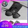 For Alfa Romeo Car Sun Visor Glasses Box Sunglasses Clip Card Ticket Holder For Alfa Romeo Giulia Stelvio Giulietta 156 159 147
