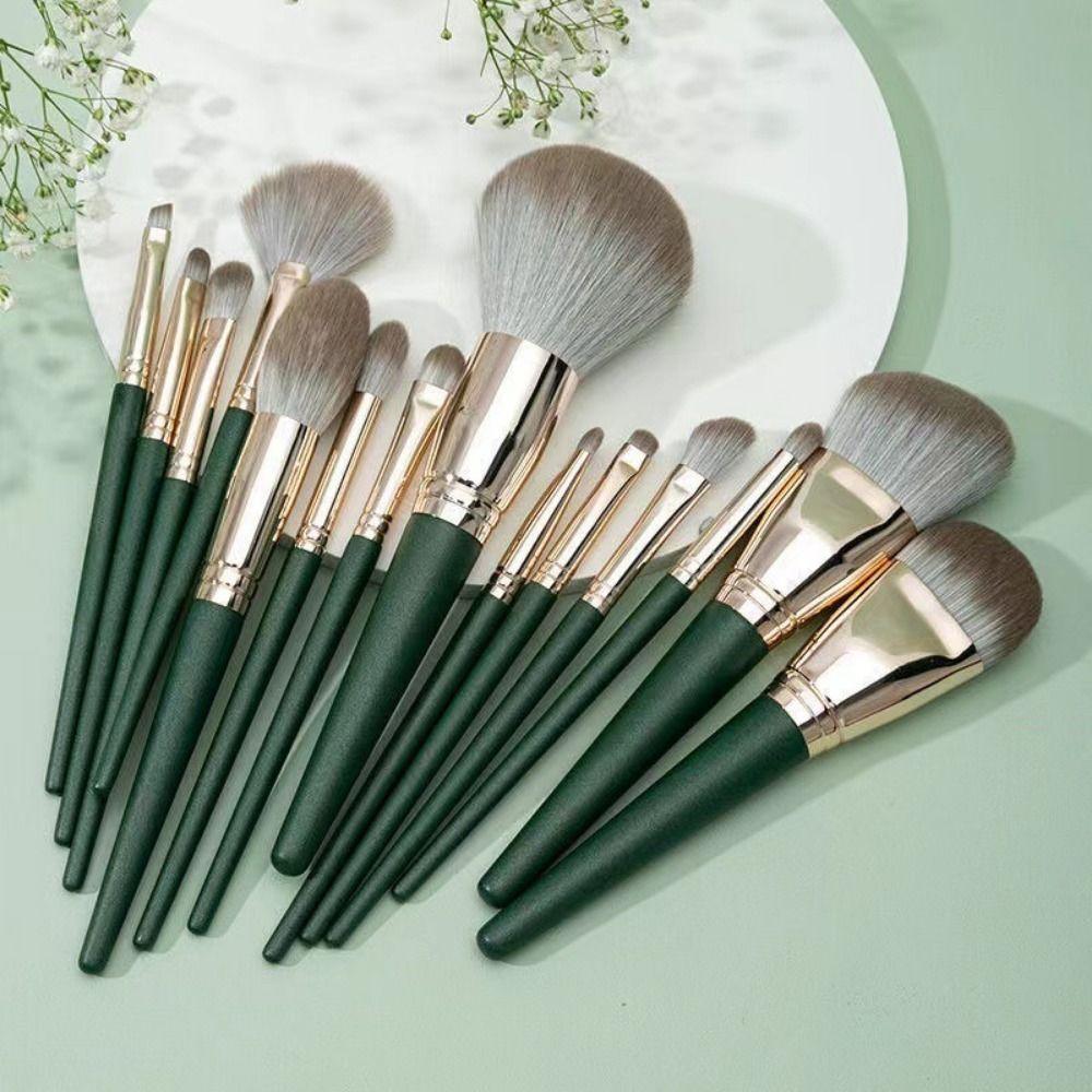 14Pcs Portable Set Makeup Brushes Set Soft Bristle Professional Makeup Tools  Full Face Makeup