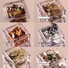 High-Gloss Gold & Silver Foil Flakes: Nail Art Stickers and Sequins