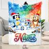 Winter Sports Celebration Customize Text Blanket Throw Customizable Blanket Warmthful Decor for Chair Nap Bed Office Chair Ideal for All Seasons