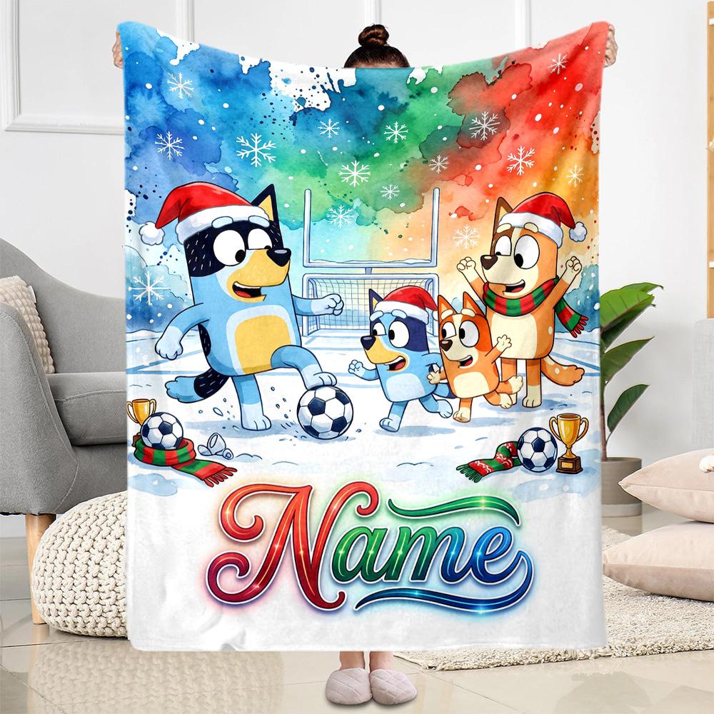 Winter Sports Celebration Customize Text Blanket Throw Customizable Blanket Warmthful Decor for Chair Nap Bed Office Chair Ideal for All Seasons