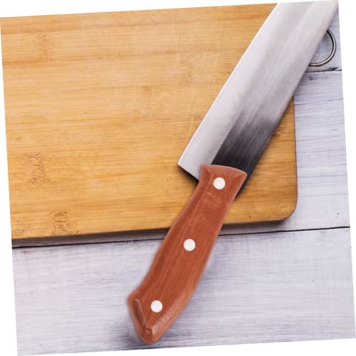 FELTECHELECTR 2-Piece Wooden Knife Handle Accessories, Replacement Knife Handles for Chef Knife Repair, Durable Wood Material, Convenient for Kitchen