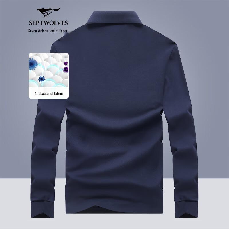 Septwolves Men s Long Sleeve Polo Shirt XXL