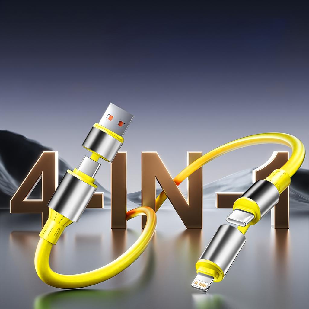 Four-in-one 240W charging mobile phone data cable double-head Type-c interface charging cable For smartphone tablet computer car