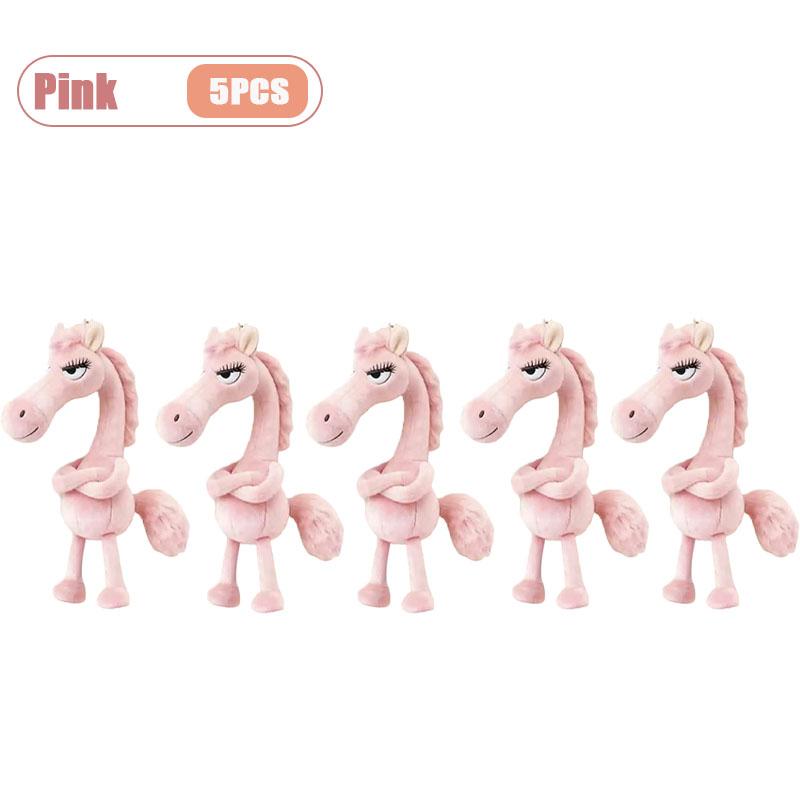 1/3/5/10PCS 2026 Year of The Horse Black Horse Plush Mascot Hanging Ornament Small Pony Bag Pendant Decoration