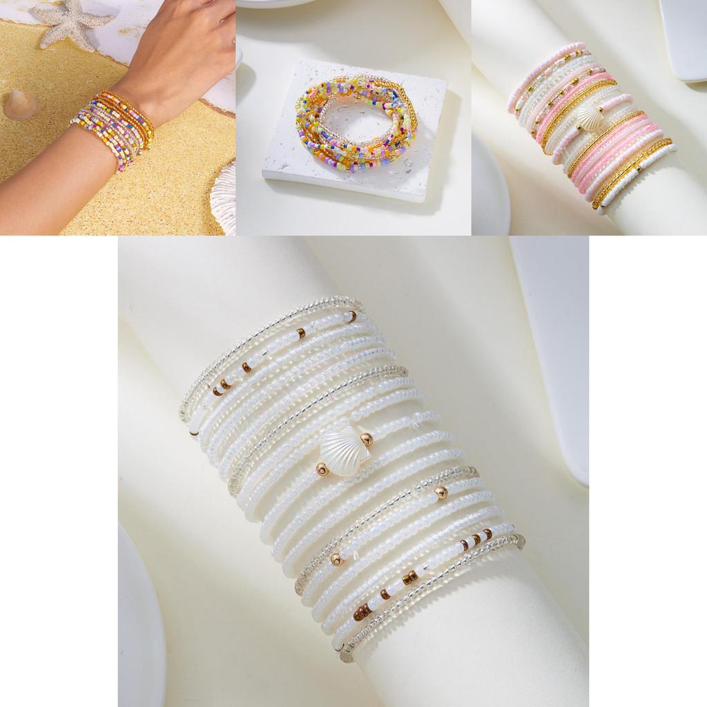 Minimalist Western Style Beaded Bracelets With Geometric Design For Women Gift