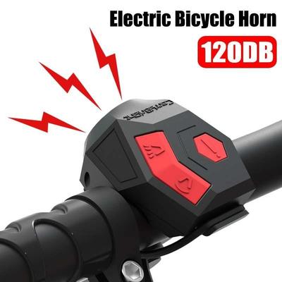 120db Lautes Elektronisches Fahrradhupe Klingel Wiederaufladbare Fahrrad Diebstahlschutz Klingel Hupe Wasserdicht Fahrrad Roller Warnung Alarm Klingel