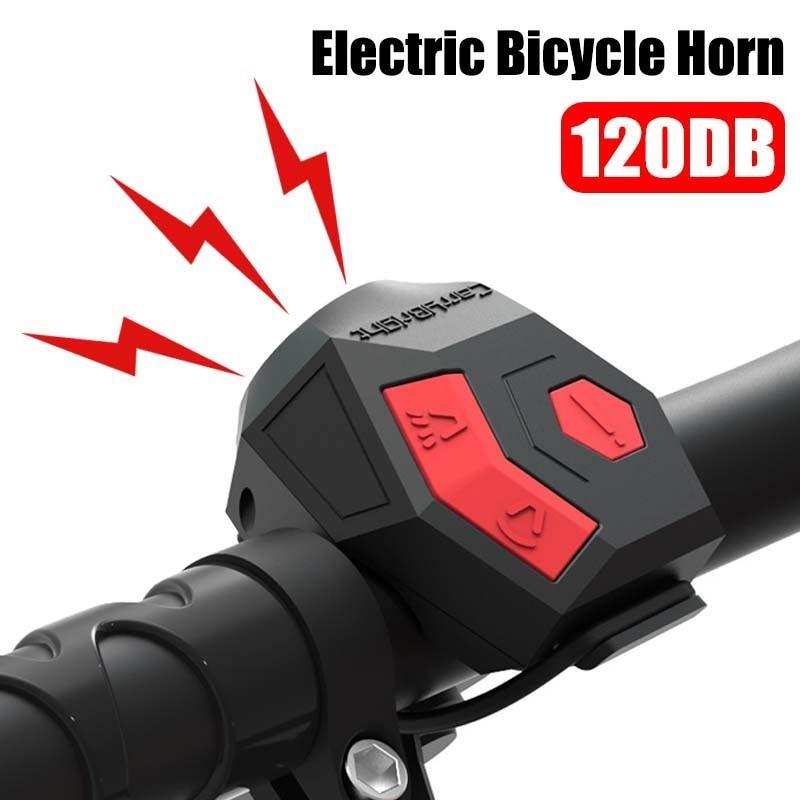 Claxon electronic pentru biciclete Clopoțel reîncărcabil pentru bicicletă, claxon antifurt, 120db, claxon puternic pentru bicicletă, MTB, scuter, accesorii pentru biciclete