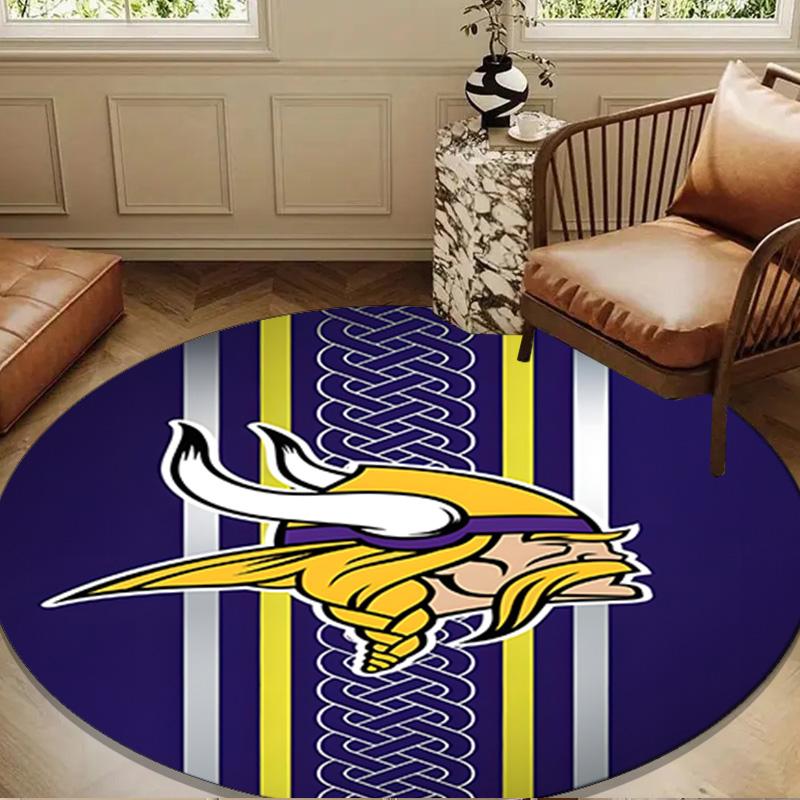 Vikings Team Spirit Round mat, Anti-slip Circle Carpet Chair rug For livingroom,Bedroom, doormat home decor Gift Christmas Gifts