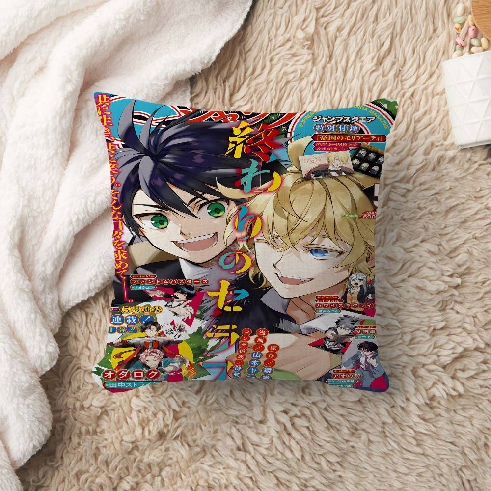 Anime S_Seraph Of The E_End Pillow Cushion Cover Pillowcase Living Room Sofa Home Decor