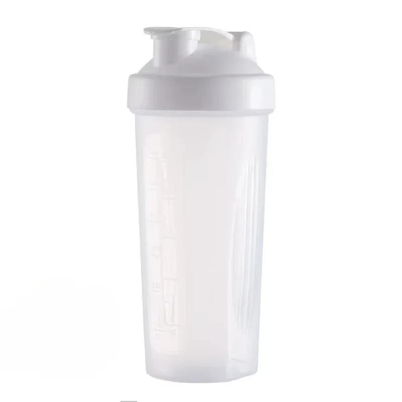 Neue 600ml Protein Pulver Shaker Flasche Auslaufsichere Wasserflasche für Fitnessstudio Fitness Training Sport Shaker Mischbecher mit Skala
