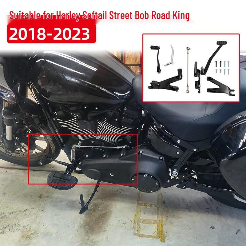Front Foot Peg & Gear Shift Assembly for Harley Softail, Street Bob & Road King (2018-2023)