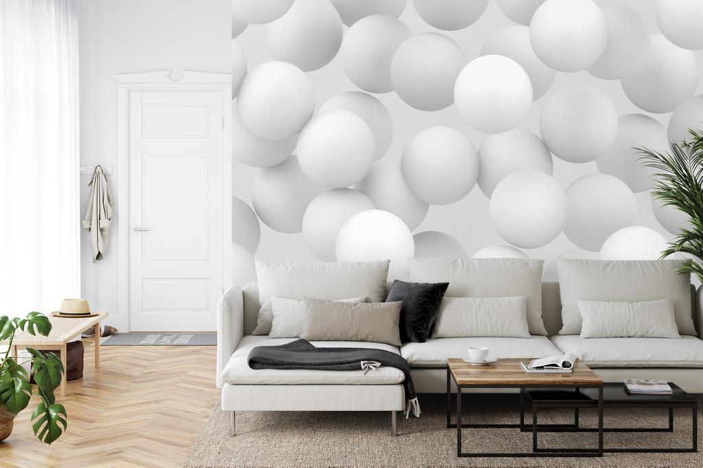 Photomural White Balls Self-Adhesive Mural 180x120