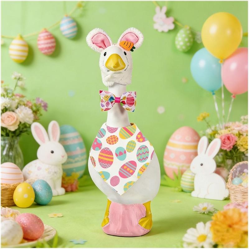 3Pcs Easter Celebration Set For Yard Display With Cap Protective Cloth Cravat Polyester Accessories For Holiday incidents