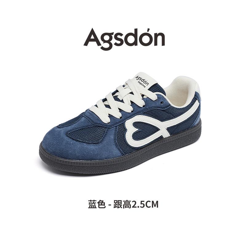 Augustine Red German Training Shoes Autumn Round Head Natal Year Light Sports and Leisure Board Shoes