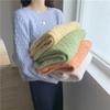 Crew neck pullover sweater women's loose and versatile autumn and winter new short lazy wind long-sleeved knitted sweater bottoming top thick