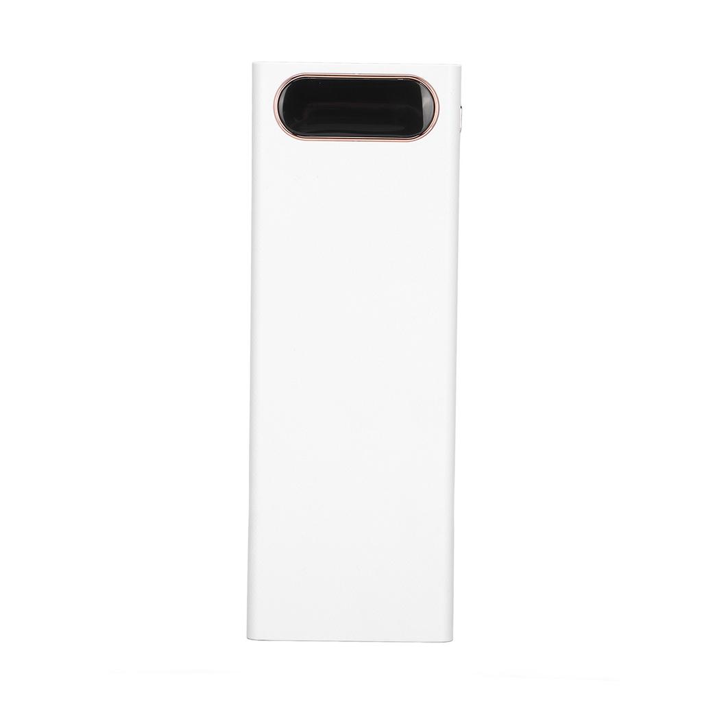L20 18650 Battery Holder 10W DIY Mobile Power Bank Case Portable Battery Charger with LCD Display for 20 BatteriesWhite