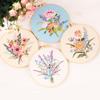 Set de broderie cu flori colorate Set de broderie de bricolaj Set de cusături de cruce pentru decorarea casei Adulți