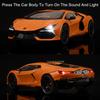 1:24 Scale Revuelto SCV12 Toy Car Model Alloy Diecast Doors Opened Sound Light Pull Back Racing Cars Models Home Decoration