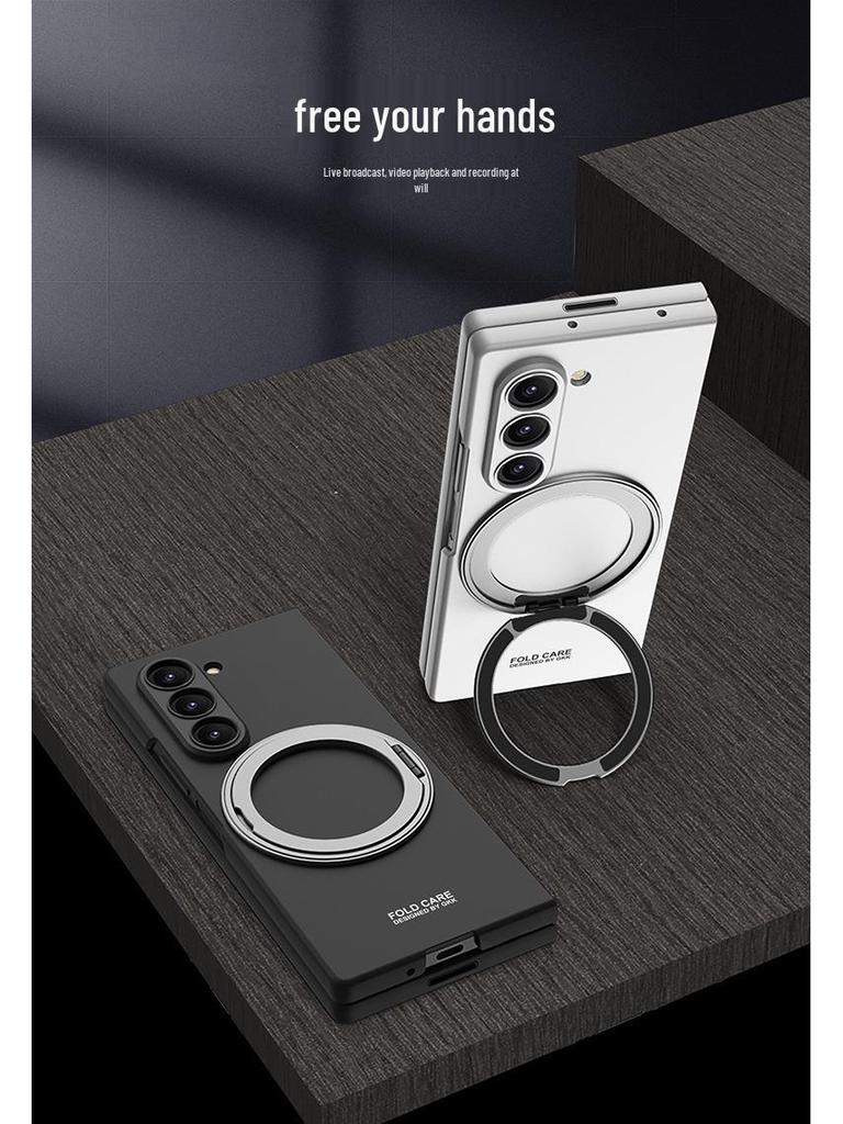 Samsung Z Fold7 Ultra-Thin Rotating Stand Case with Wireless Charging