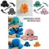 Soft And Adorable Double-sided Flip Reversible Octopus Plush Toy For Kids