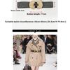 Mei Exaggerated belt - women's new elastic waist cincher with buckle and vintage black gemstone detail