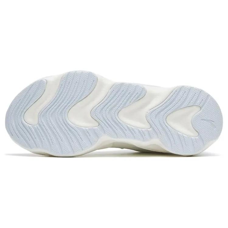 Anta Fleece Lined Comfortable Cushioning Abrasion Resistant Thermal Low top Running Shoes Women's White Blue (Unisex) Running Shoes