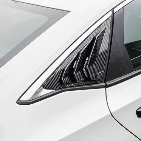 For Honda Civic Sedan -2025 Carbon Fiber Rear Window Louver Cover Side Vent