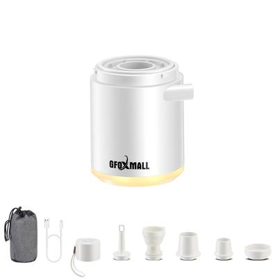 Gfoxmall Portable Air Electric Air with Air Exhaust LED Lightest Powerful Outdoor Electric Air 1400mAh with 5 Types of USB Inflator Camping Vacuum Bag