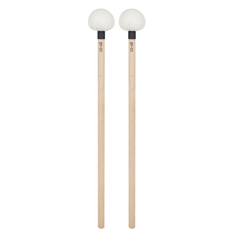1 Pair Of Dy-03 High-quality Felt + Maple Timpani Sticks Oval Shape Stable Combination Precision