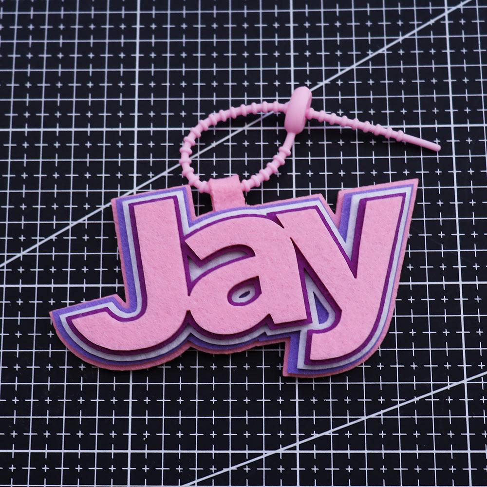 Jay Chou World Tour Pink Non-Woven Luggage Tag Charm 2MM Thickened