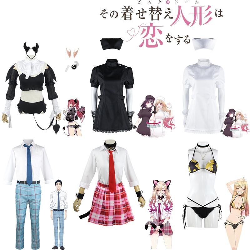 High-quality My Dress-up Darling Cosplay Outfit Easy-to-match Wakana Gojo Shirt Pant With Tie Belt