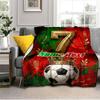 1PC Custom Name Soccer Legend Number outdooor Flannel blankets Throw Blanket All-Season Throw Gift Bedspread for Couch, Bed, Camping Holiday Birthday 