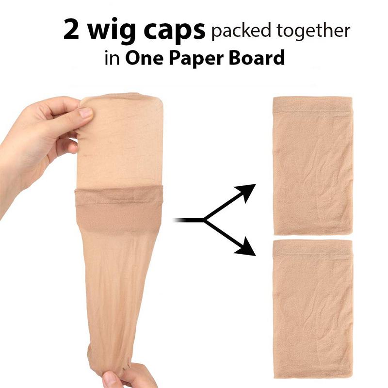 2 Pieces/Pack Wig Cap Hair Net For Weave Hairnets Wig Nets Stretch Mesh Cap For Making Wigs Free Size Wig Accessories Tools