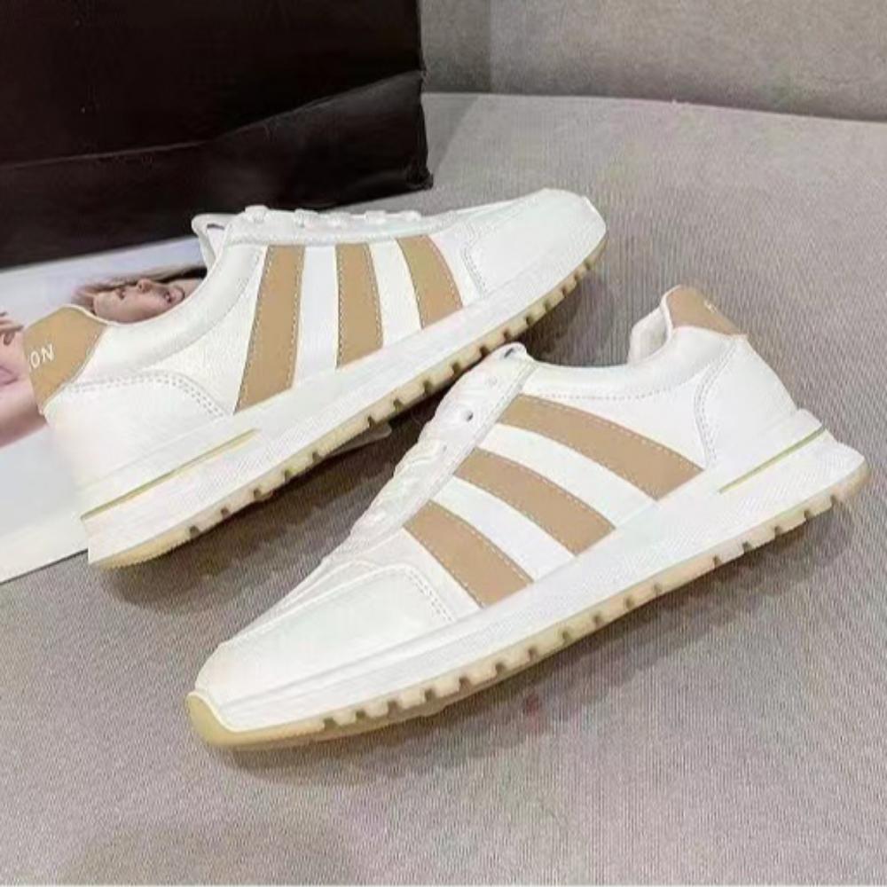 Модные маленькие белые туфли Удобная спортивная обувь на плоской подошве Дышащие — фото 13